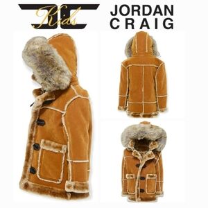 NWOT | Jordan Craig Denali | Detachable Hood | Shearling | Cognac | Size: 5